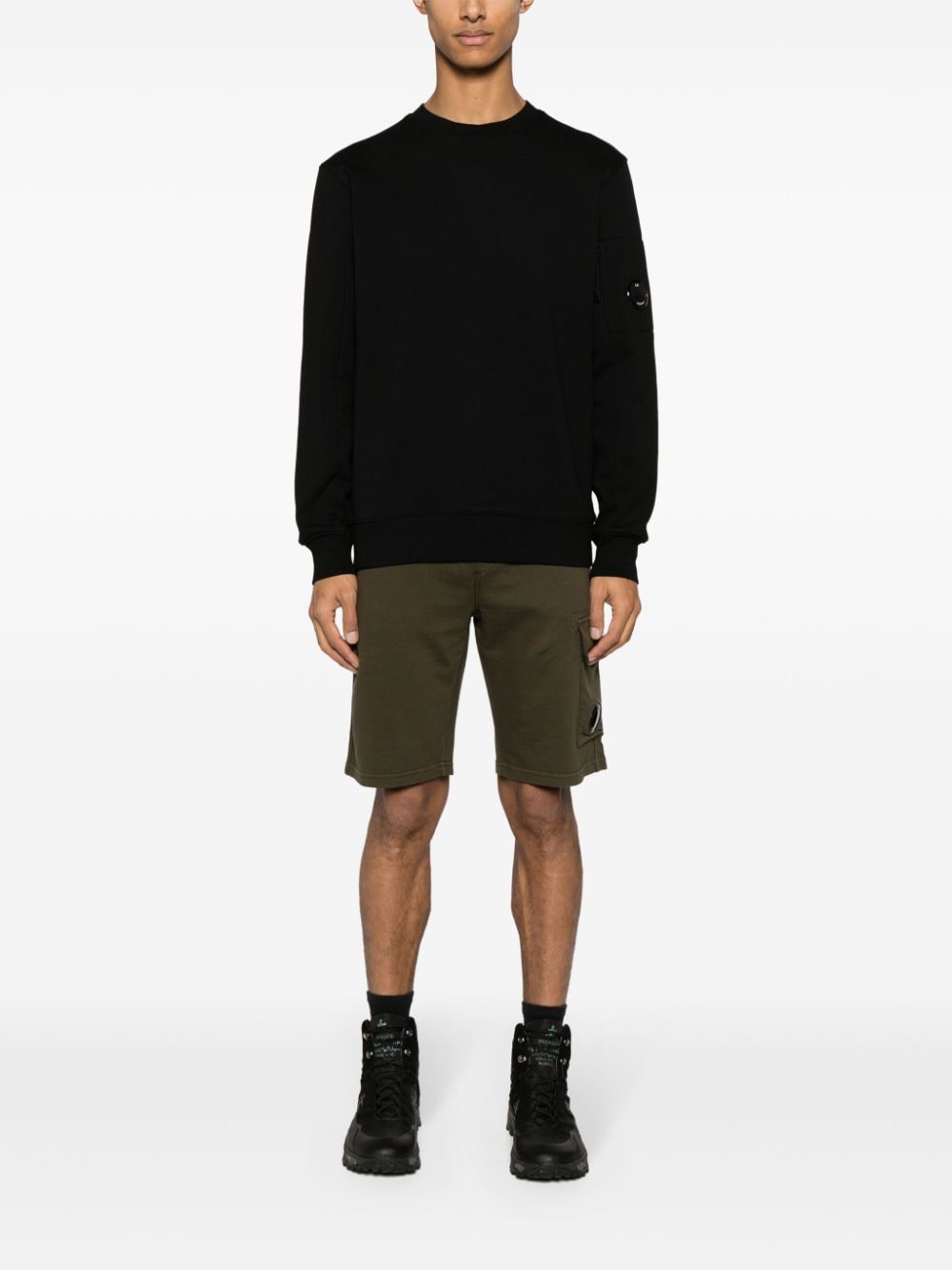 CP Company Sweat Diagonal raised fleece Black - Lothaire