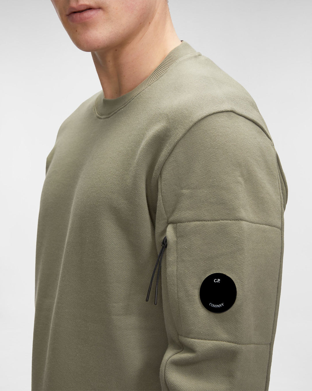 C.P Company Sweat Diagonal raised fleece Bronze green - Lothaire