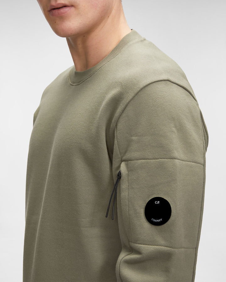 C.P Company Sweat Diagonal raised fleece Bronze green - Lothaire