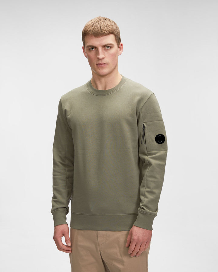 C.P Company Sweat Diagonal raised fleece Bronze green - Lothaire