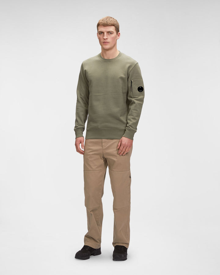 C.P Company Sweat Diagonal raised fleece Bronze green - Lothaire