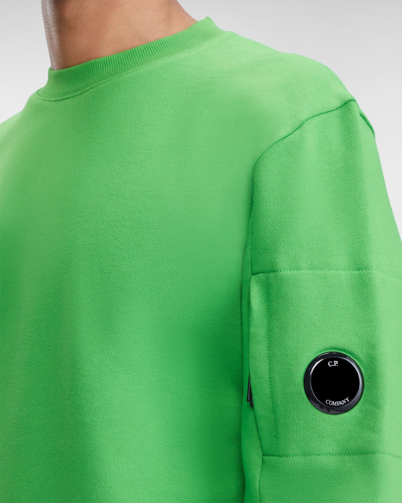 CP Company Sweat Diagonal raised fleece Classic Green - Lothaire