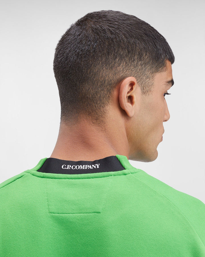 CP Company Sweat Diagonal raised fleece Classic Green - Lothaire