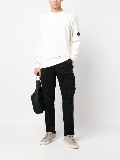 C.P Company Sweat Diagonal raised fleece Gauze white - Lothaire