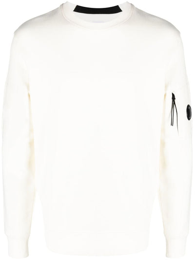 C.P Company Sweat Diagonal raised fleece Gauze white - Lothaire