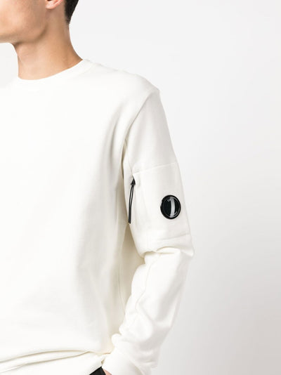 CP Company Sweat Diagonal raised fleece Gauze white - Lothaire