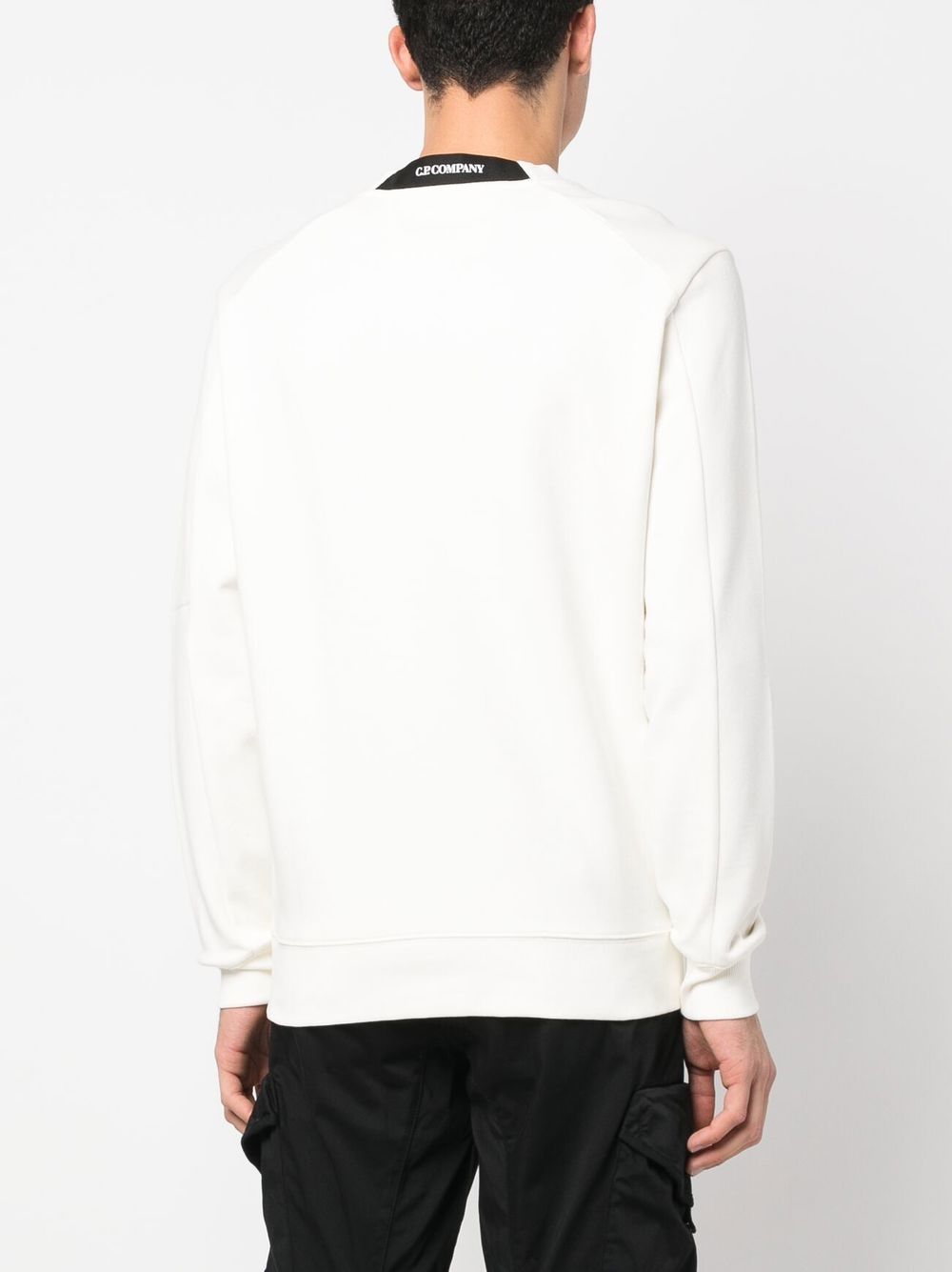 C.P Company Sweat Diagonal raised fleece Gauze white - Lothaire