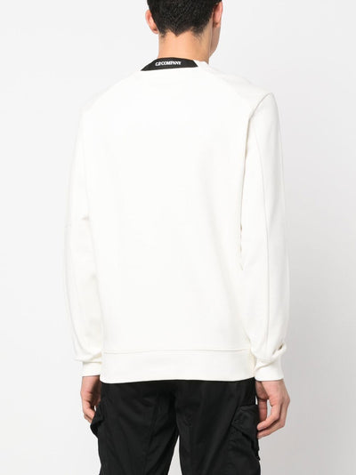 C.P Company Sweat Diagonal raised fleece Gauze white - Lothaire
