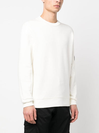 C.P Company Sweat Diagonal raised fleece Gauze white - Lothaire