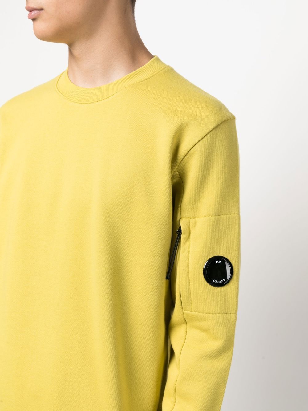 C.P Company Sweat Diagonal Raised Fleece Golden Palm - Lothaire boutiques