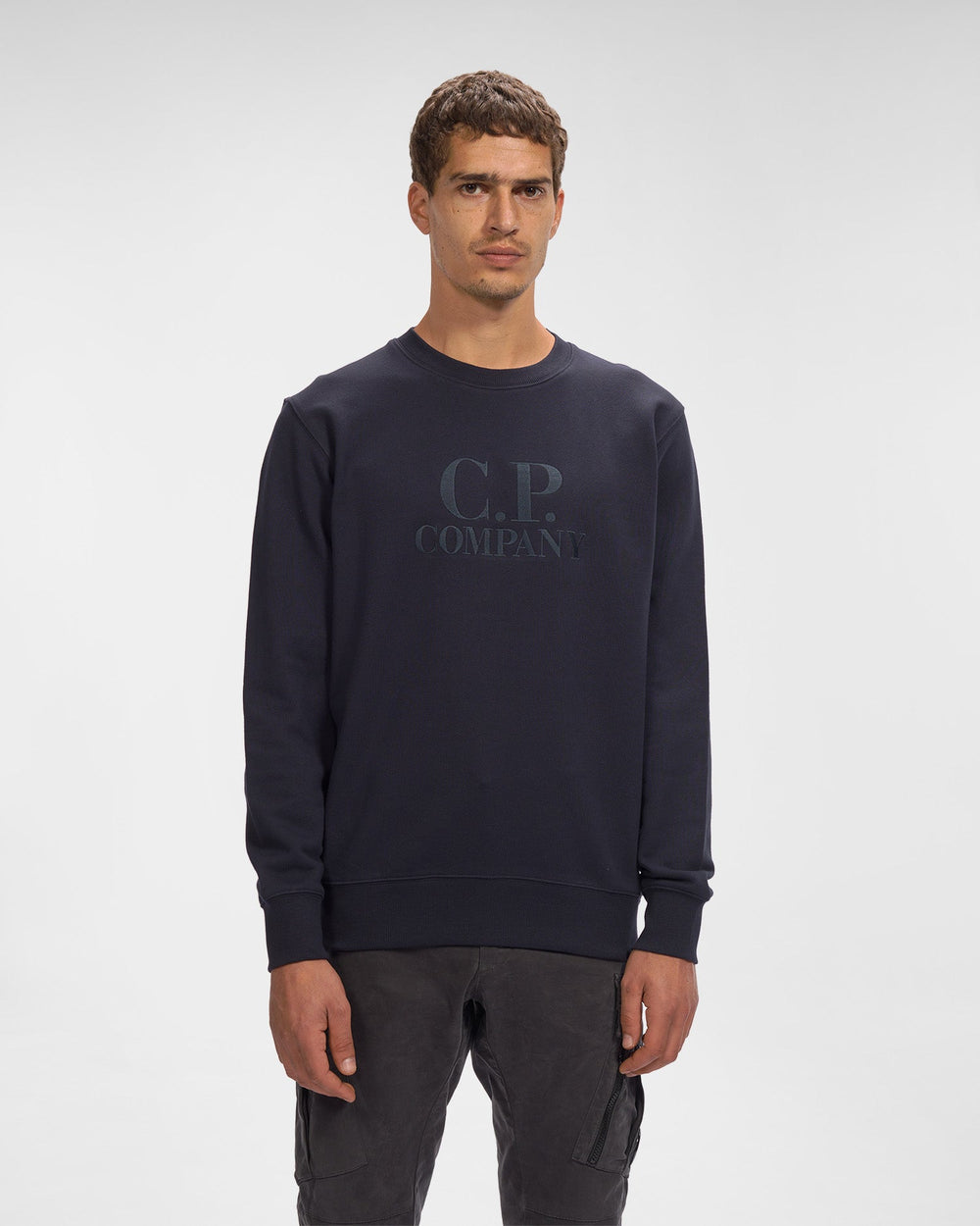 C.P Company Sweat Diagonal Raised Fleece Total Eclipse - Lothaire