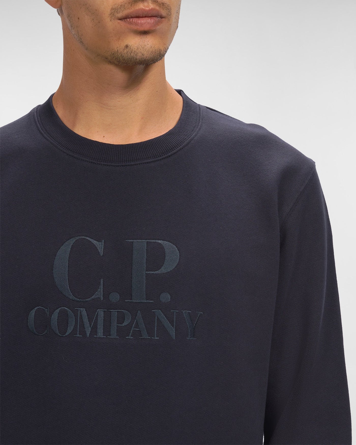 C.P Company Sweat Diagonal Raised Fleece Total Eclipse - Lothaire