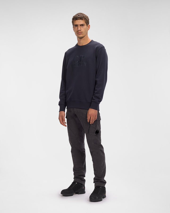 C.P Company Sweat Diagonal Raised Fleece Total Eclipse - Lothaire