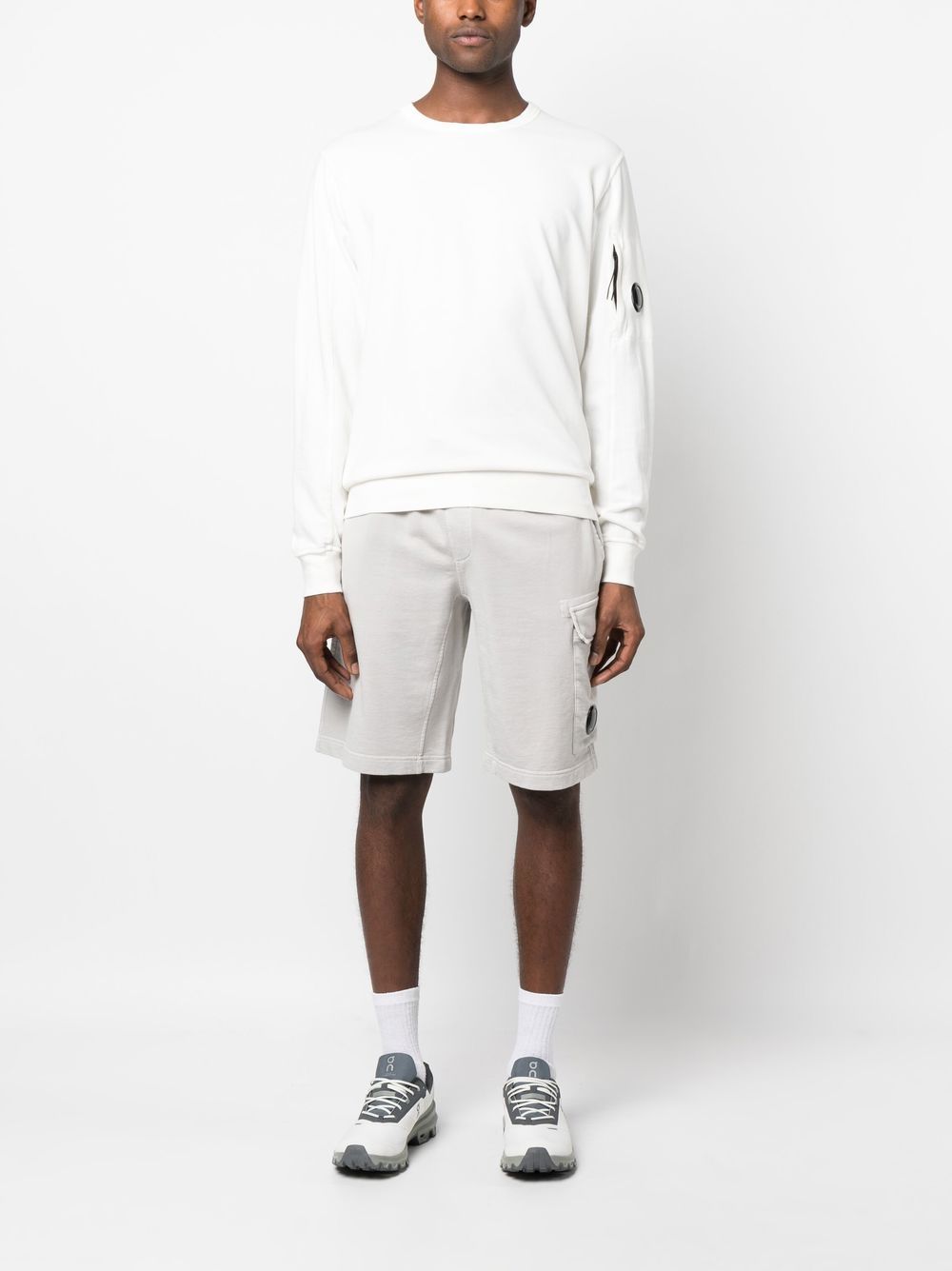 C.P Company Sweat Light Fleece White - Lothaire