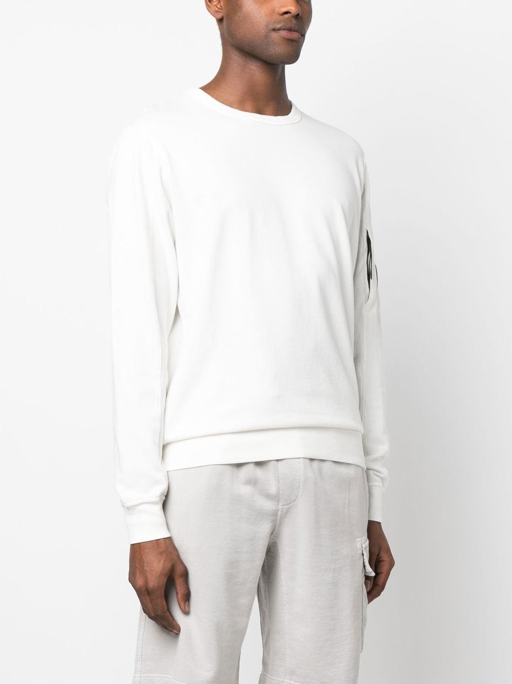 C.P Company Sweat Light Fleece White - Lothaire