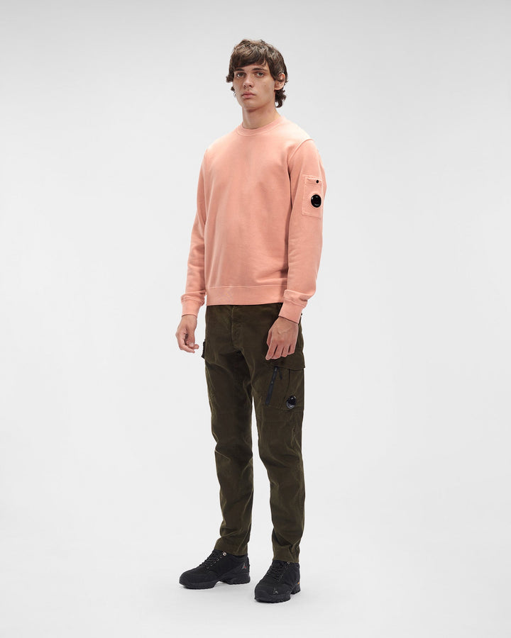 C.P Company Sweat rose Emerized Diagonal en polaire - Lothaire boutiques