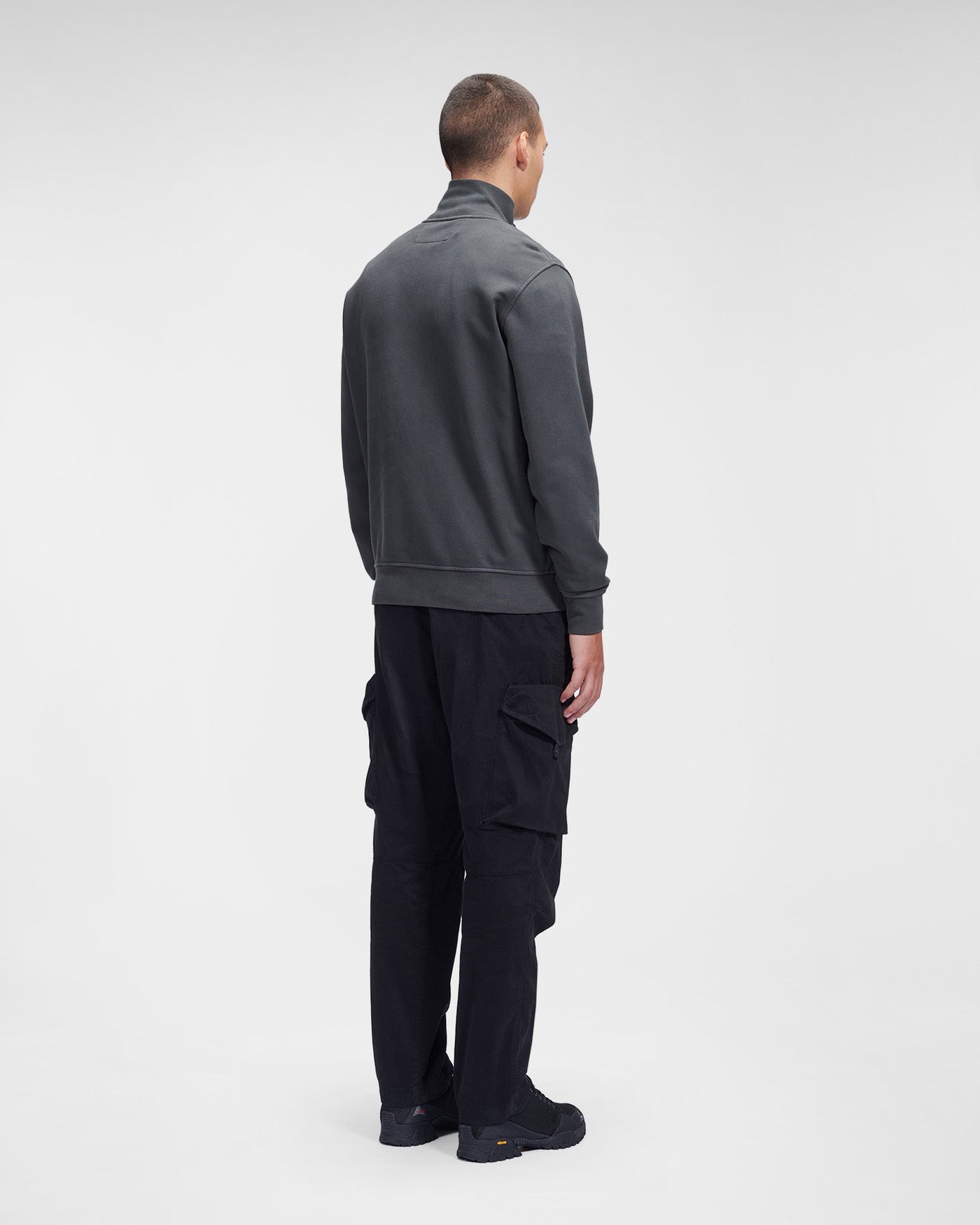 C.P Company Sweat zippé Brushed & Emerized Diagonal Fleece - Lothaire