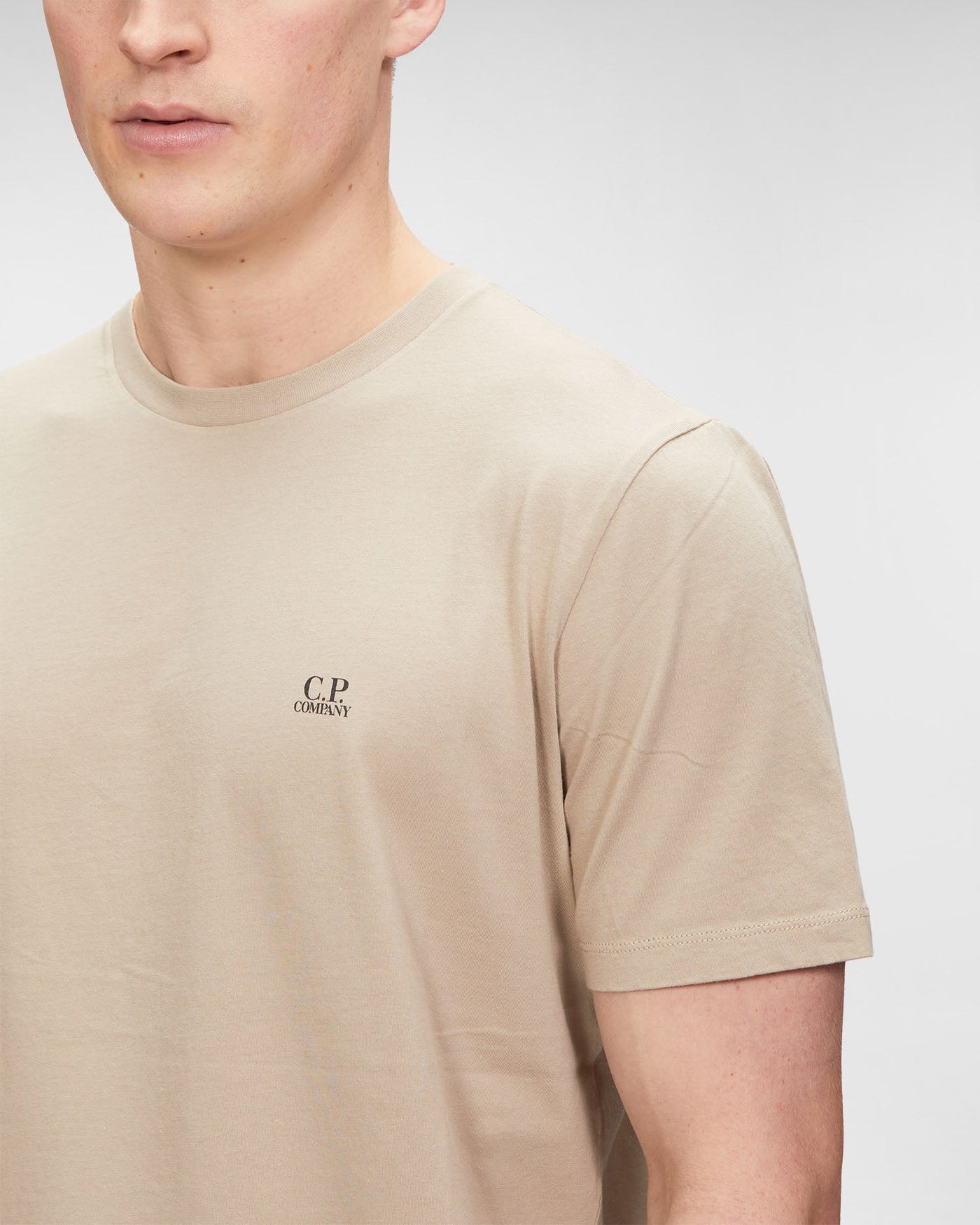 C.P. Company -T-shirt 30/1 Jersey Goggle Cobblestone - Lothaire