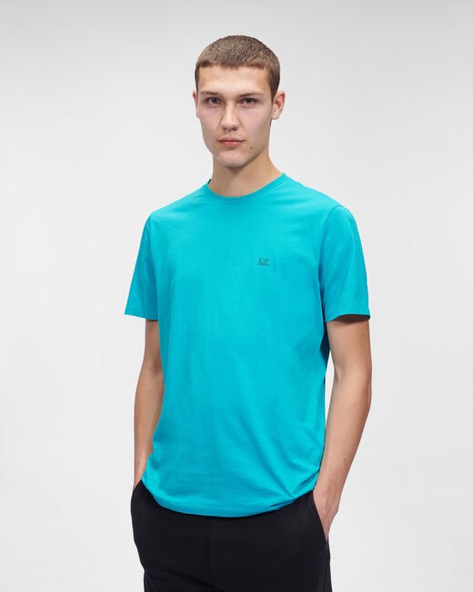 C.P. COMPANY -T-shirt 30/1 Jersey Goggle Tile Blue - Lothaire