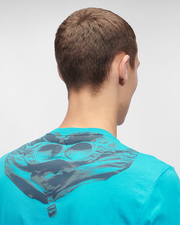 C.P. COMPANY -T-shirt 30/1 Jersey Goggle Tile Blue - Lothaire