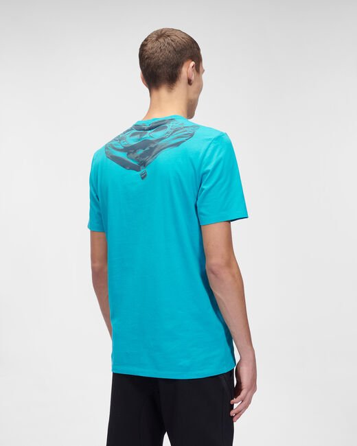C.P. COMPANY -T-shirt 30/1 Jersey Goggle Tile Blue - Lothaire