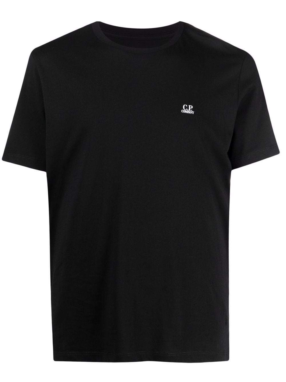 C.P Company t-shirt à imprimé graphique au dos noir/sun desert - Lothaire boutiques (6932359839909)