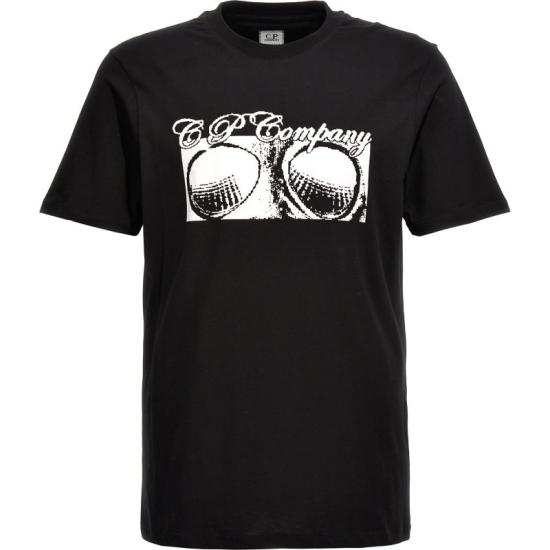C.P. COMPANY -T-shirt black 30/1 Jersey Goggle print - Lothaire