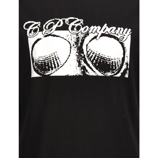 C.P. COMPANY -T-shirt black 30/1 Jersey Goggle print - Lothaire