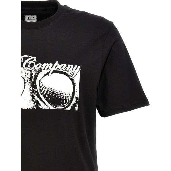 C.P. COMPANY -T-shirt black 30/1 Jersey Goggle print - Lothaire