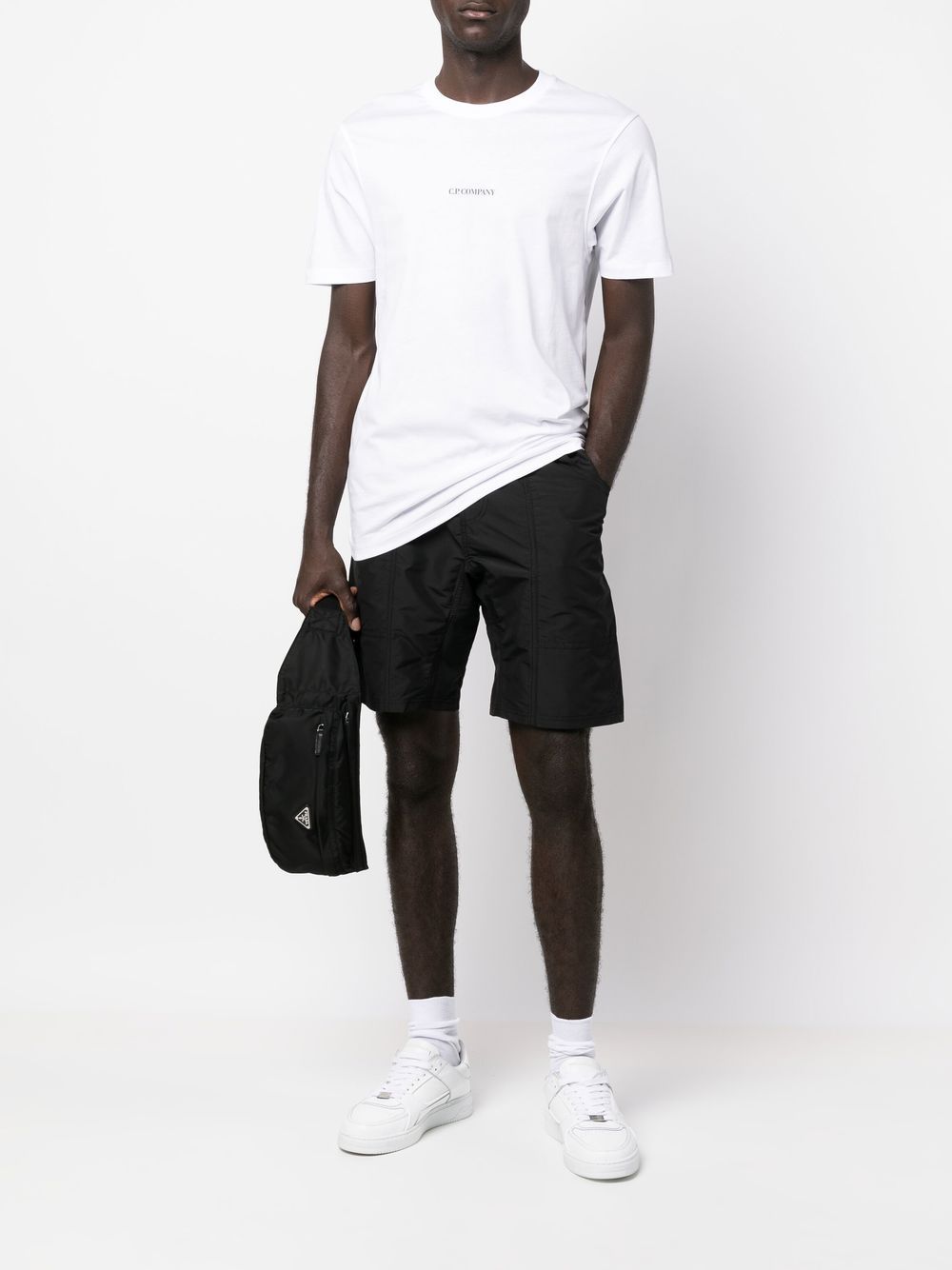 C.P. COMPANY -T-shirt blanc 30/1 Jersey Compact Logo - Lothaire boutiques