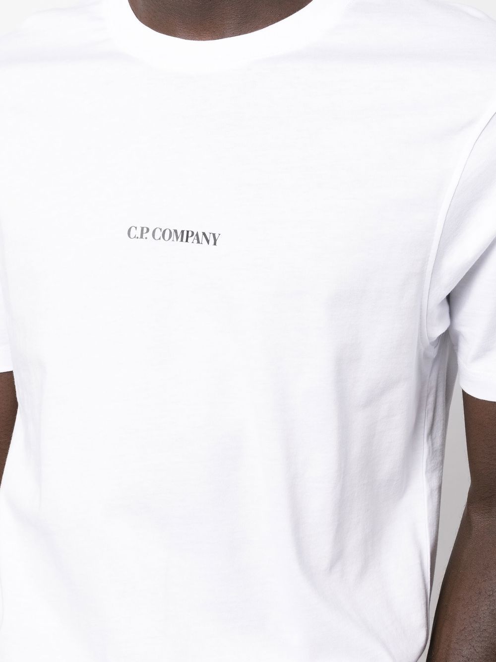 C.P. Company -T-shirt blanc 30/1 Jersey Compact Logo - Lothaire boutiques