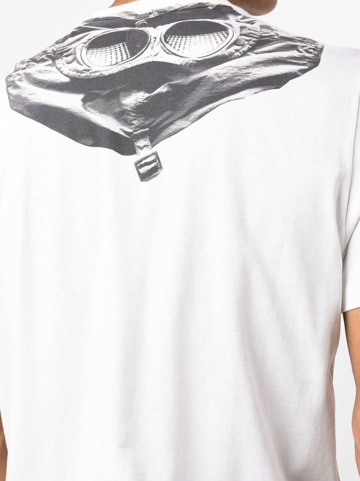 C.P. COMPANY -T-shirt blanc 30/1 Jersey Goggle - Lothaire boutiques