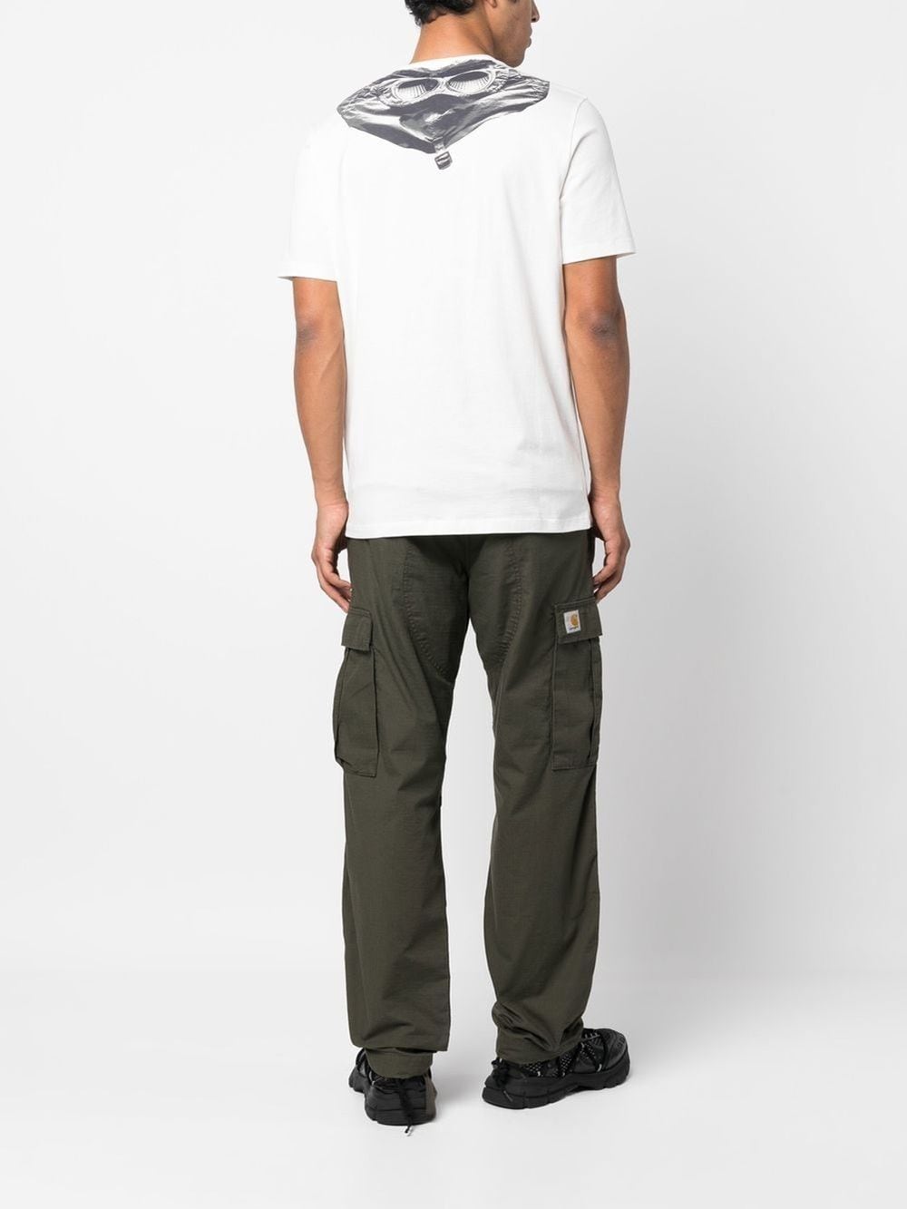 CP Company -T-shirt blanc 30/1 Jersey Goggle - Lothaire