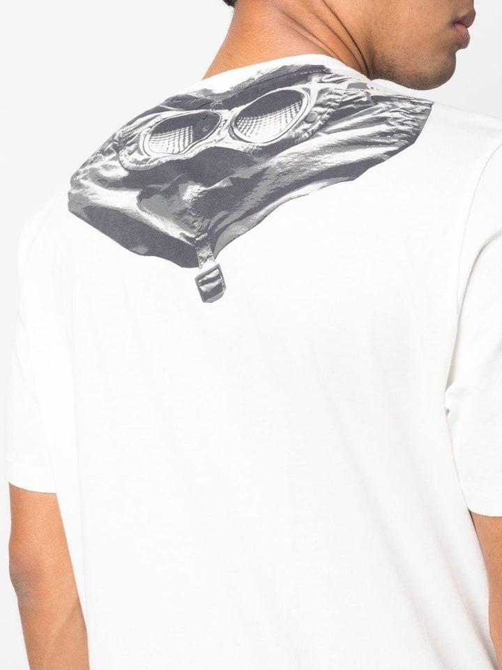 CP Company -T-shirt blanc 30/1 Jersey Goggle - Lothaire