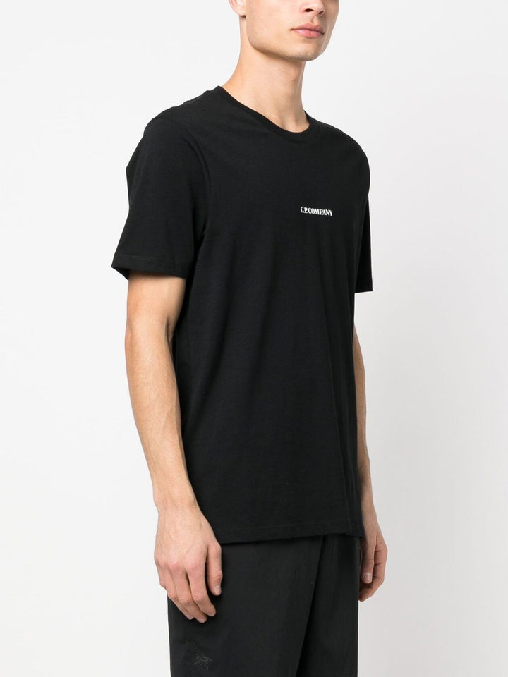 C.P. COMPANY -T-shirt noir 30/1 Jersey Reverse Print - Lothaire