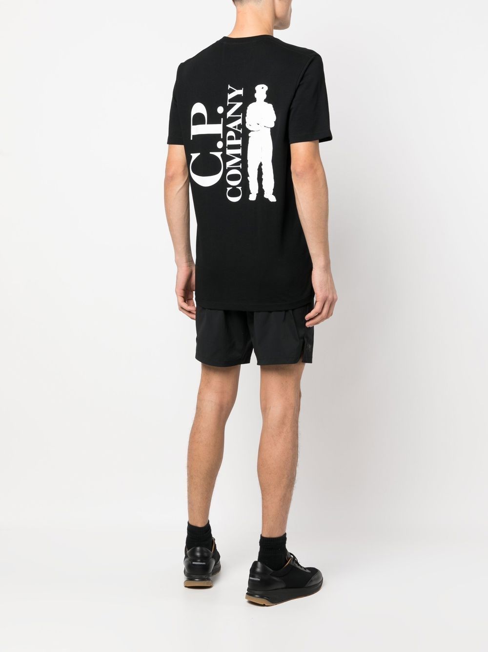 C.P. COMPANY -T-shirt noir 30/1 Jersey Reverse Print - Lothaire