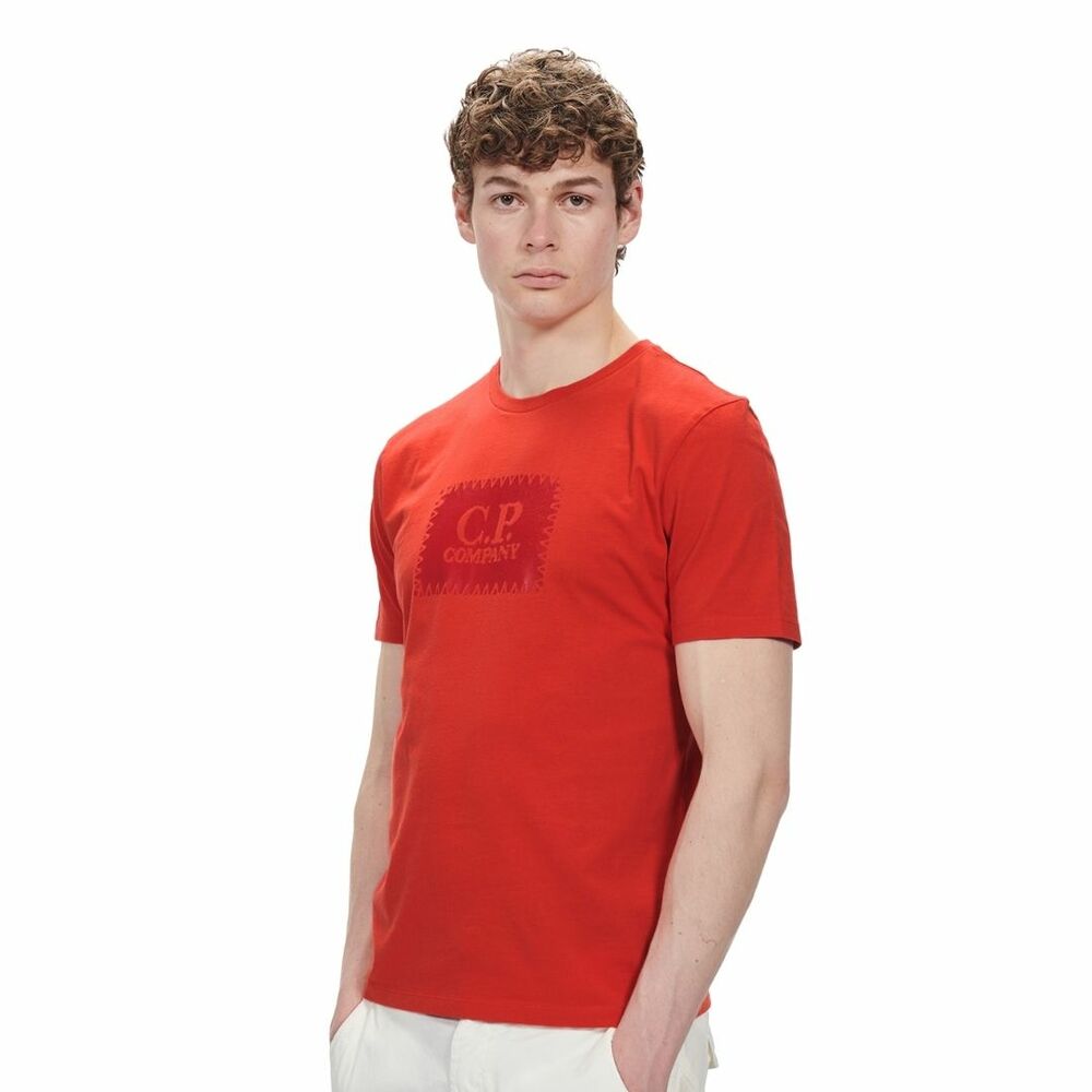 C.P. Company -T-shirt rouge à logo imprimé - Lothaire boutiques