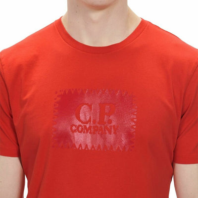 C.P. Company -T-shirt rouge à logo imprimé - Lothaire boutiques