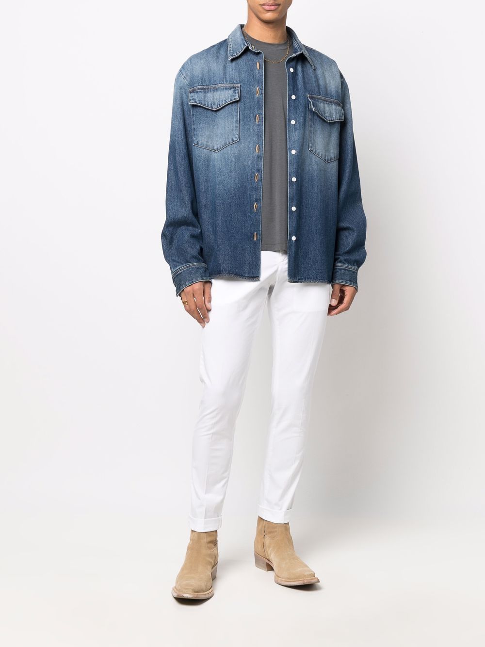 DONUP - Pantalon Chino blanc - Lothaire