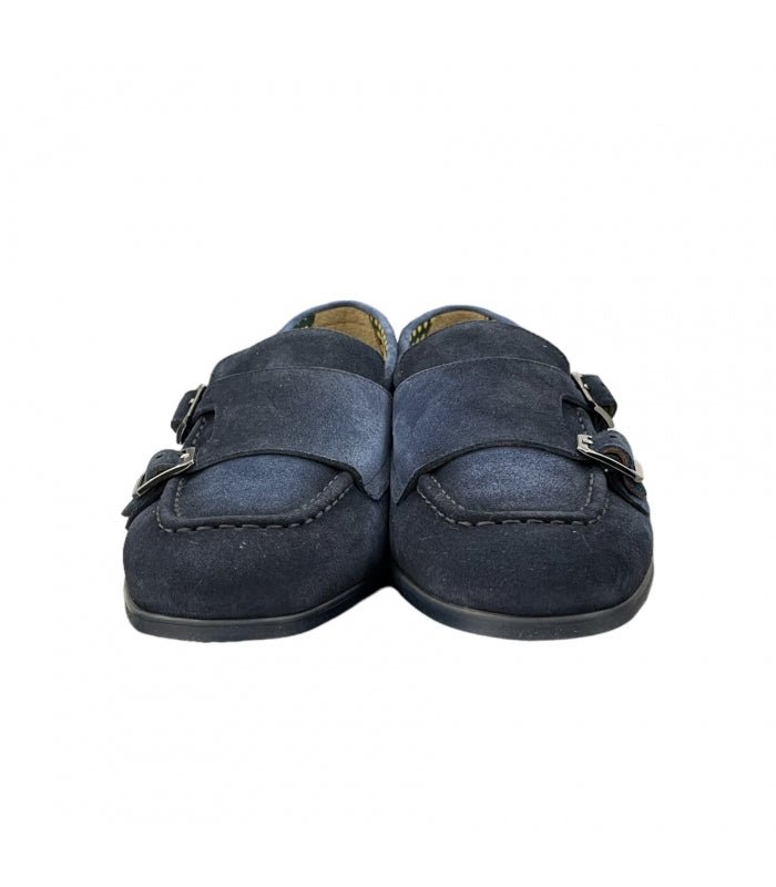 Doucal's - Mocassins Bleu daim double boucles - Lothaire