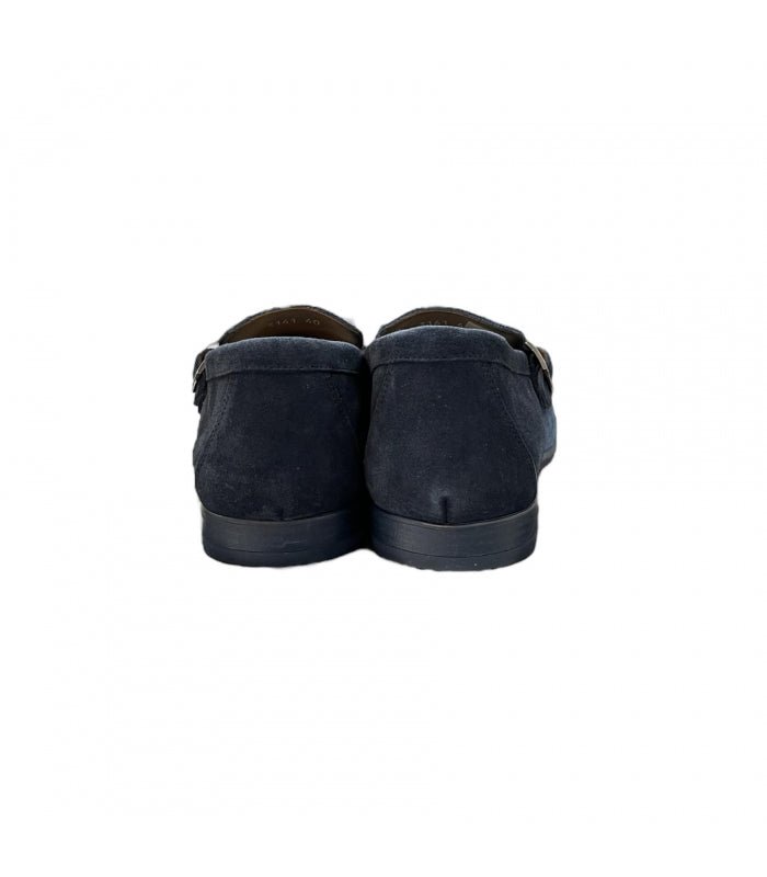 Doucal's - Mocassins Bleu daim double boucles - Lothaire