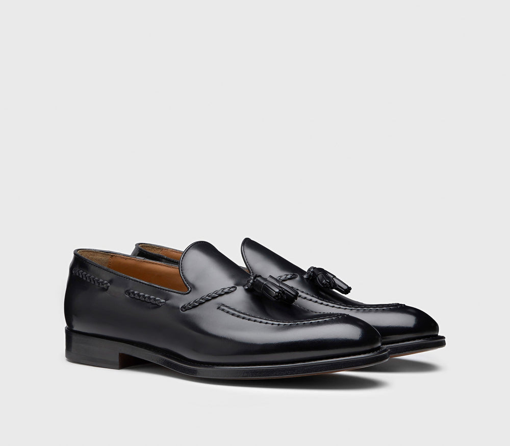 Doucal's - Mocassins en cuir noir à glands - Lothaire