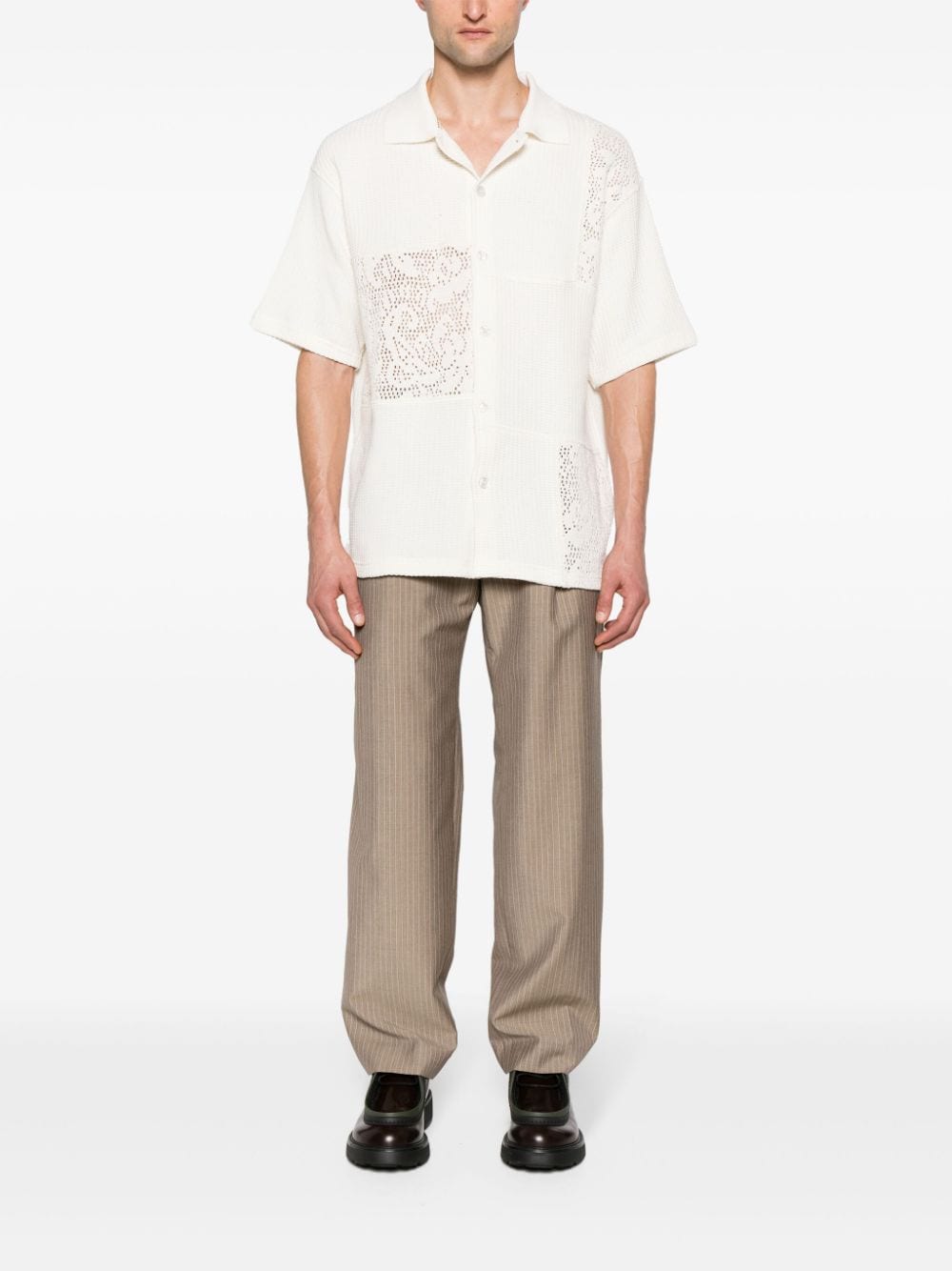 Drôle de Monsieur - Chemise en coton à design patchwork - Lothaire