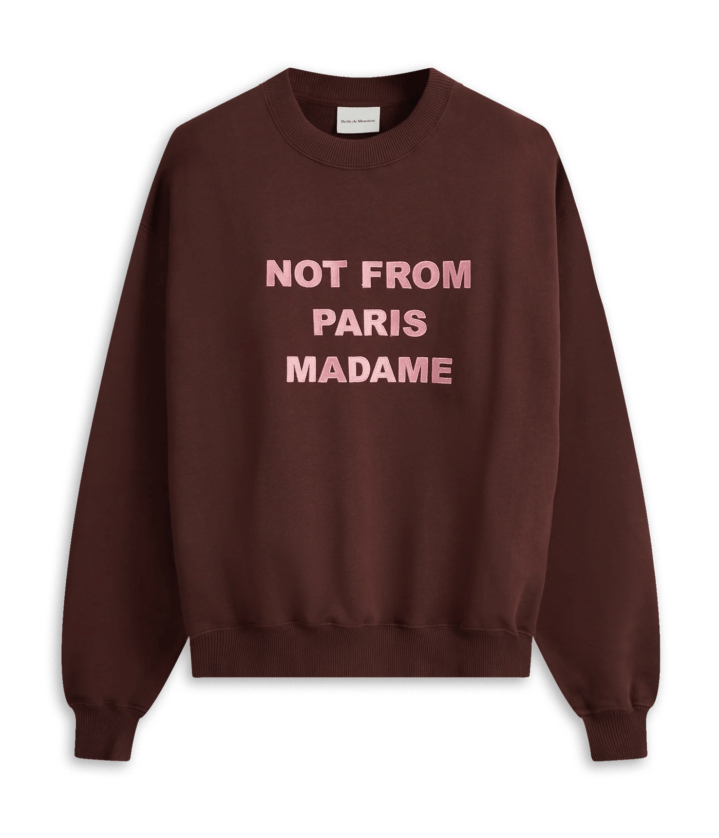 Drôle de Monsieur - Le Sweatshirt bordeaux Slogan - Lothaire