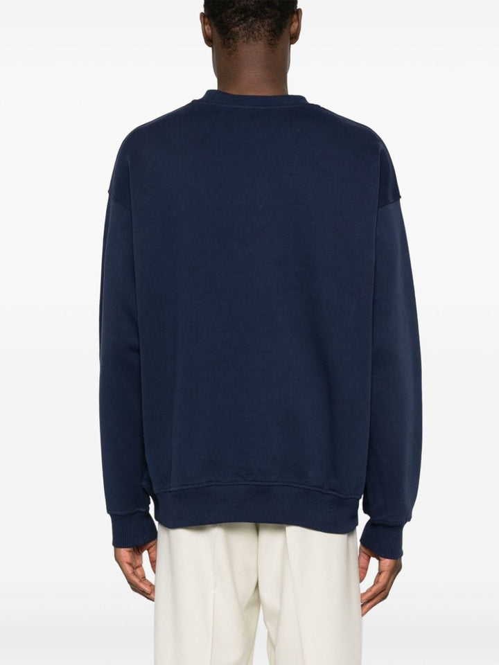 Drôle de Monsieur - Le Sweatshirt navy Slogan à fleurs - Lothaire