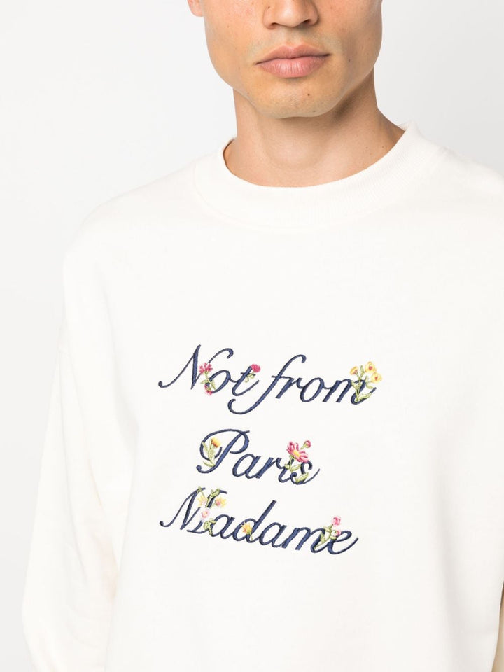 Drôle de Monsieur - Le Sweatshirt Slogan à fleurs - Lothaire