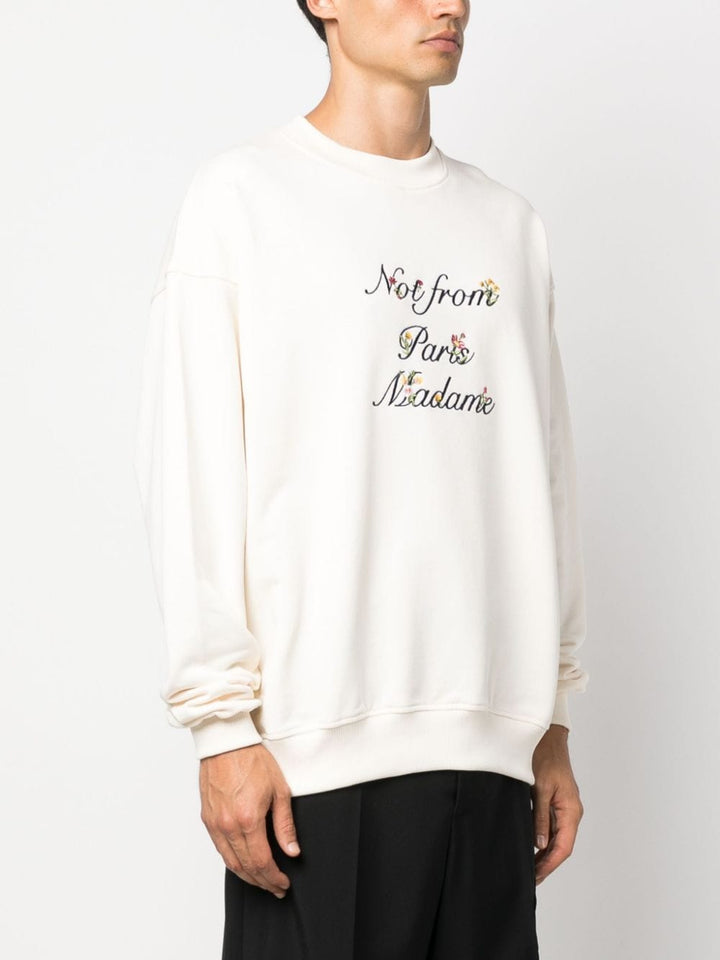 Drôle de Monsieur - Le Sweatshirt Slogan à fleurs - Lothaire