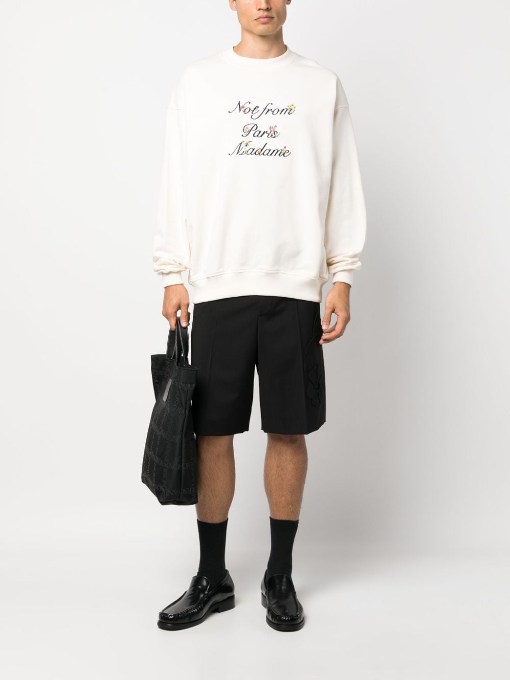 Drôle de Monsieur - Le Sweatshirt Slogan à fleurs - Lothaire