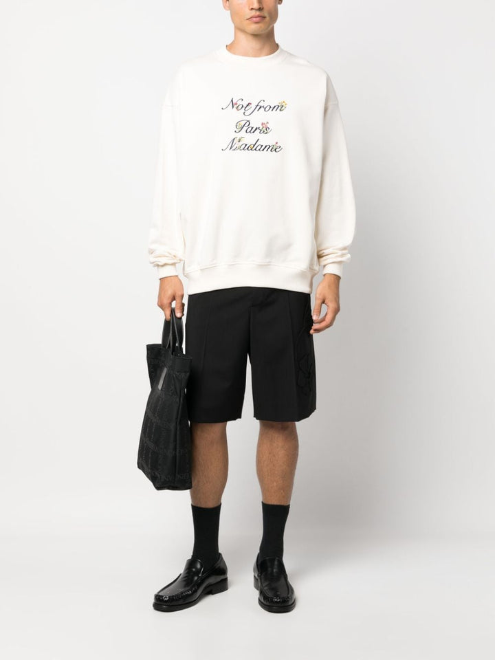 Drôle de Monsieur - Le Sweatshirt Slogan à fleurs - Lothaire