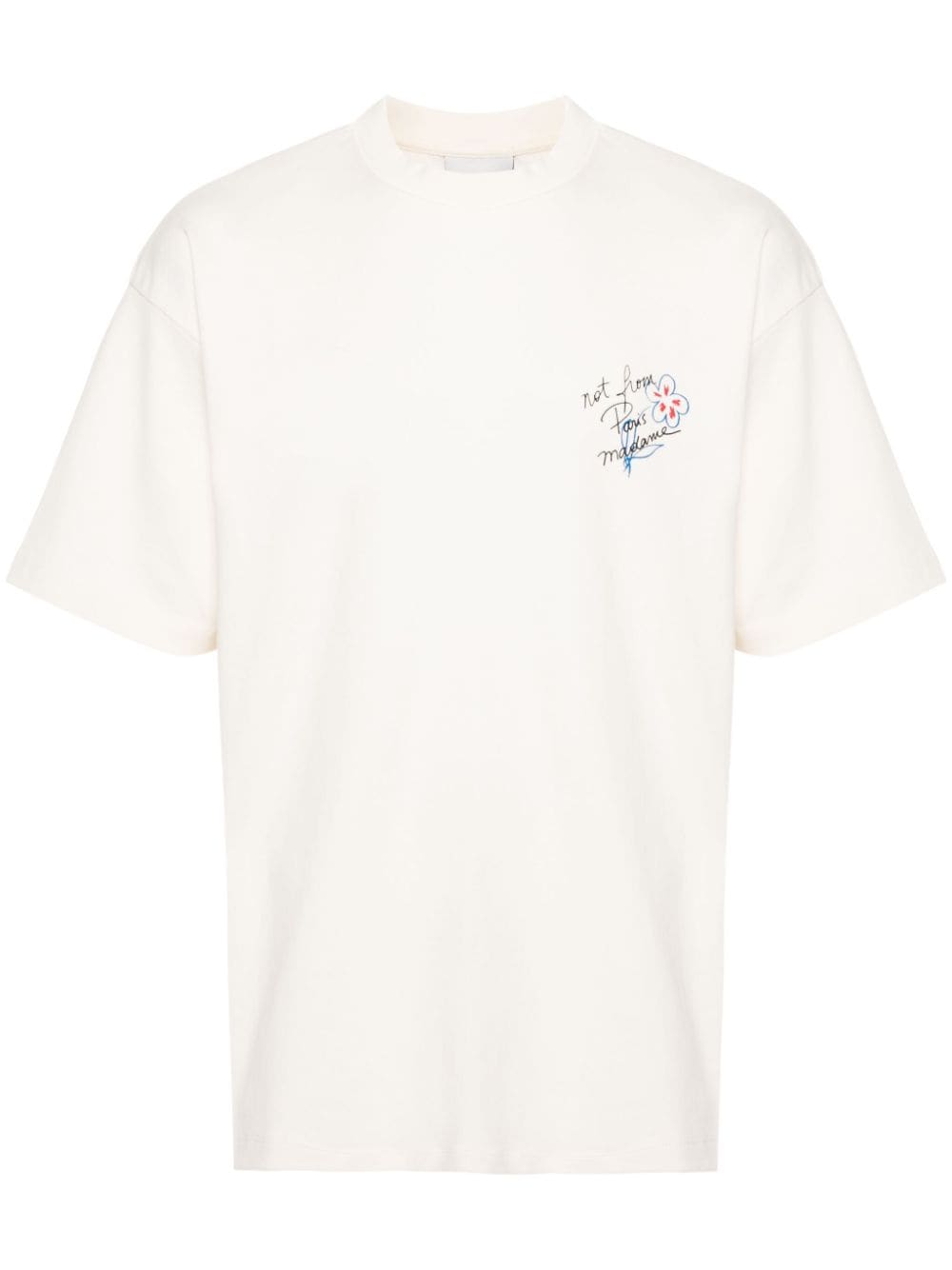 Drôle de Monsieur - Le T-Shirt crème Slogan Esquisse - Lothaire